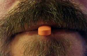 Pill in mouth